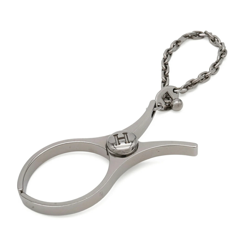 HERMES Philo Glove Holder, Metal, Silver, H000833G